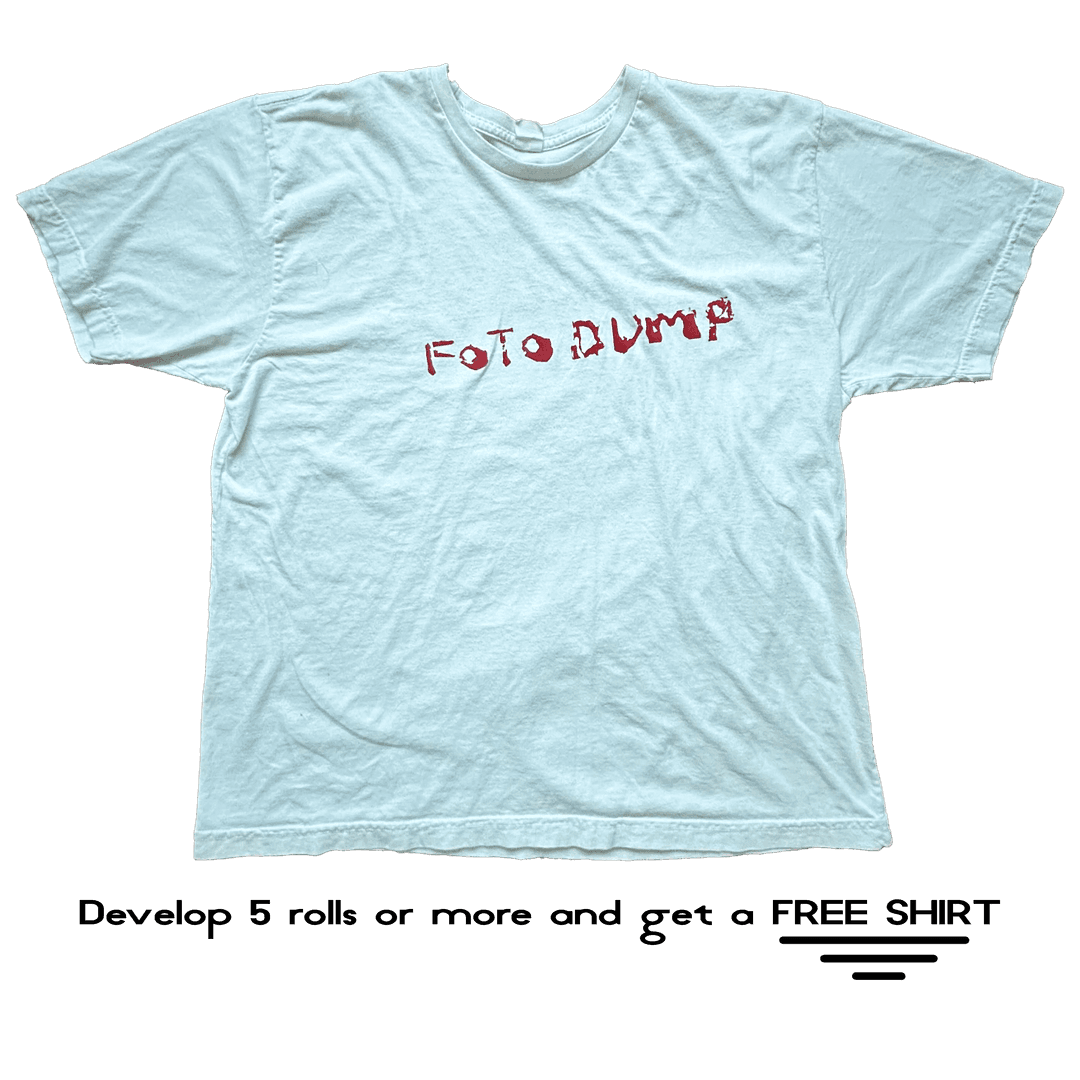 Develop 5 rolls or more and get a free shirt